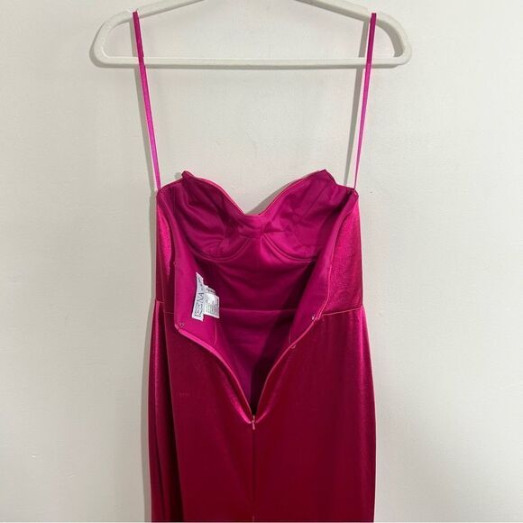 IEENA FOR MAC DUGGAL Pink Strapless Gown - Size 4 - Picture 6 of 12